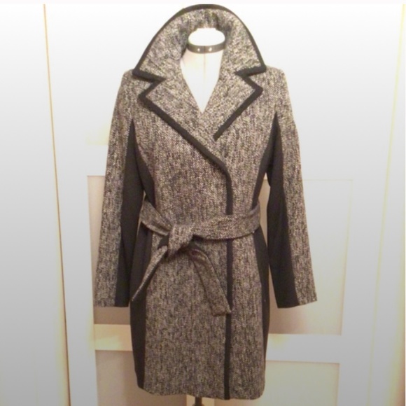 🔥🔥Kristen Blake Classic Belted Tweed Coat - Picture 7 of 7